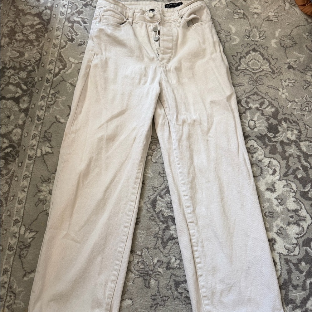 Blank NYC Off-White Straight Leg Jeans